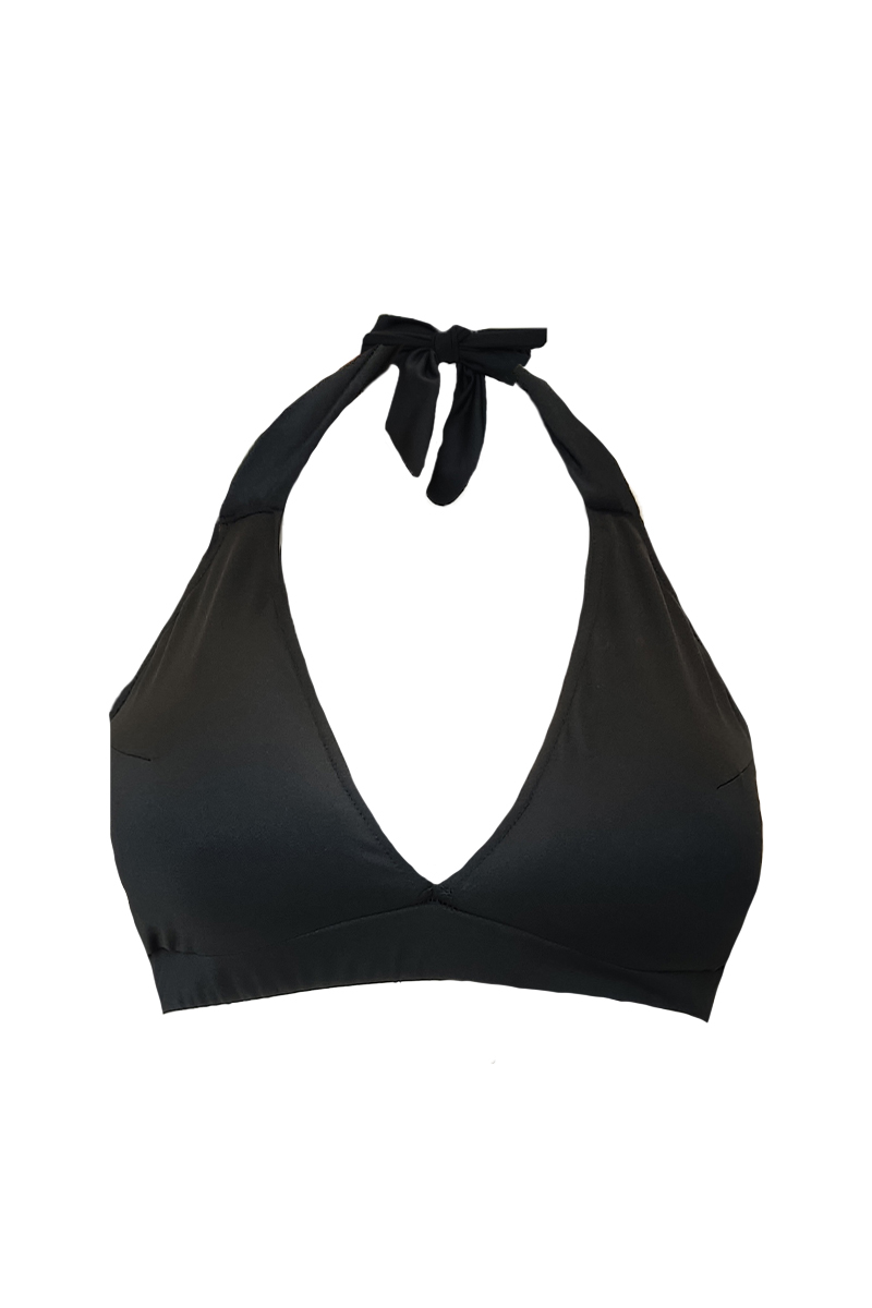 Happy Sizes Bikini-top με δέσιμο στο λαιμό σε μαύρο χρώμα 1423.0470-Μαύρο