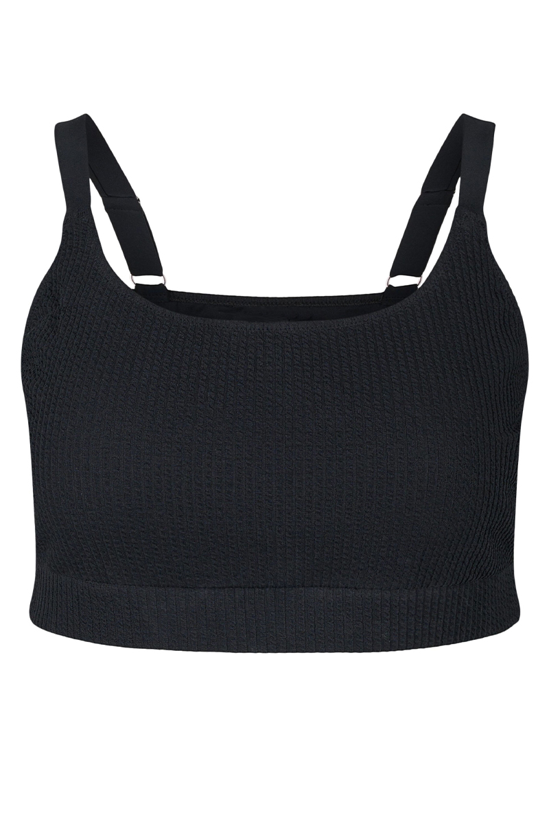 Happy Sizes Bikini top με ρυθμιζόμενες τιράντες σε μαύρο χρώμα 00581-Μαύρο