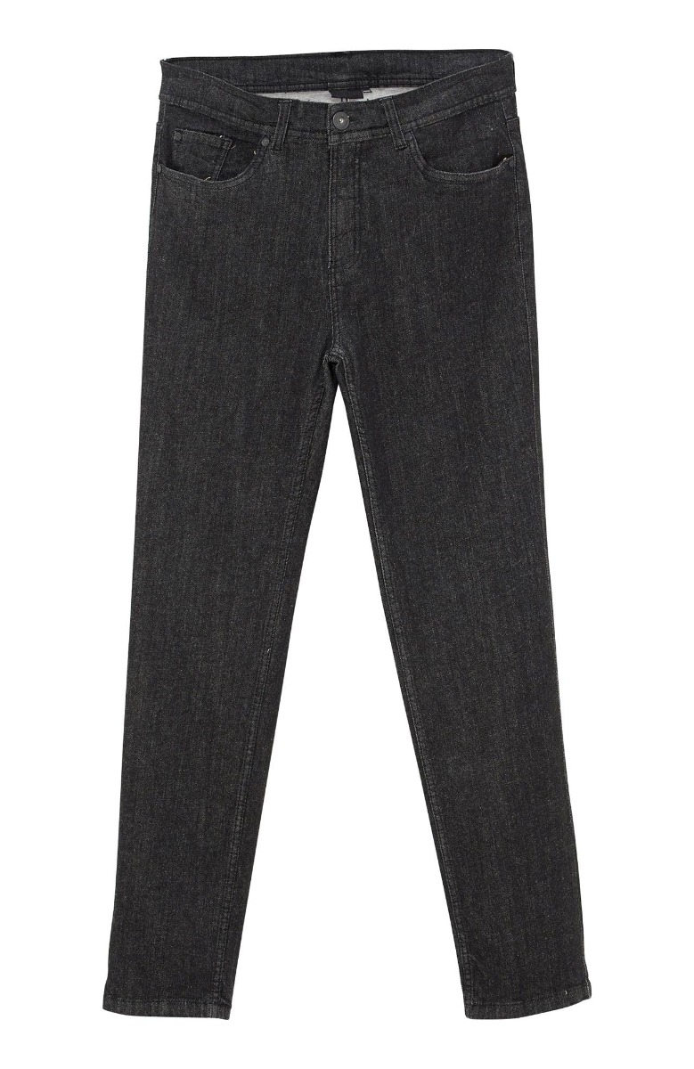 Happy Sizes Jean παντελόνι σε ίσια γραμμή σε denim black χρώμα 589784-Denim Black