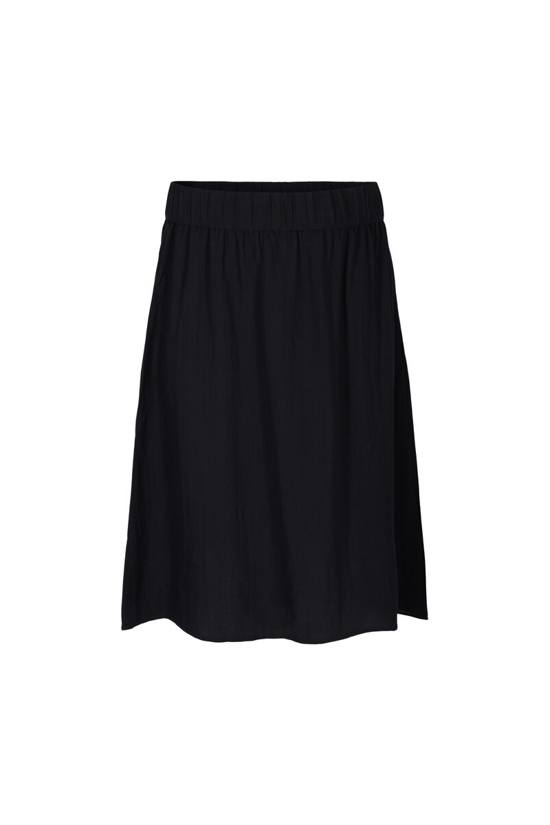 Happy Sizes Mini φούστα με λάστιχο στη μέση σε μαύρο χρώμα 90001/2-Μαύρο