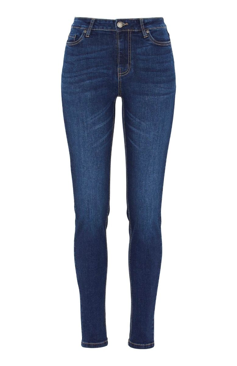 Happy Sizes Jean skinny παντελόνι σε μπλε χρώμα 610313-Dark Blue Denim