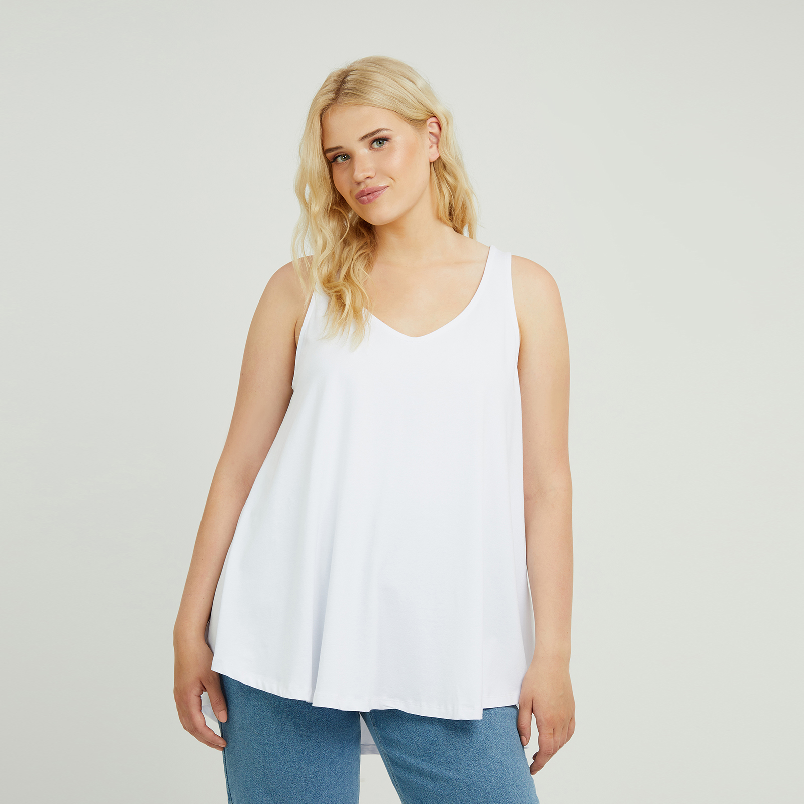 Basic μπλούζα με στρογγυλάδα 0000.1502.C-white