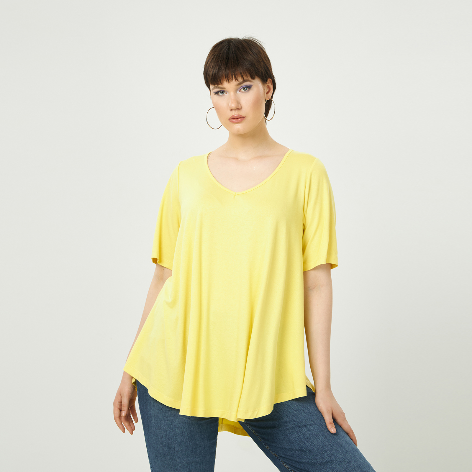 Basic μπλούζα με στρογγυλάδα 0000.1506.Β.ΝΕΤΤΟ-yellow